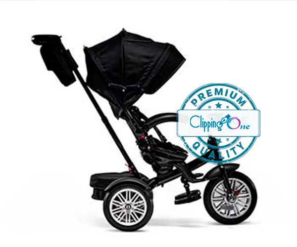 Black baby trolley visual for professional shadow creation services with image editing