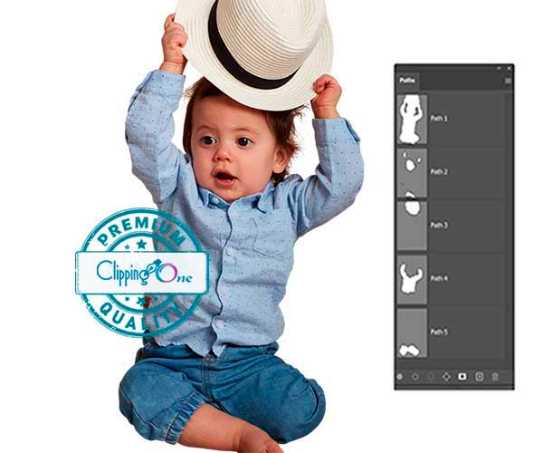 Cute baby visual with multiple clipping path services edited