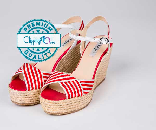 Heel shoes for women visual before multi-clipping path services applied